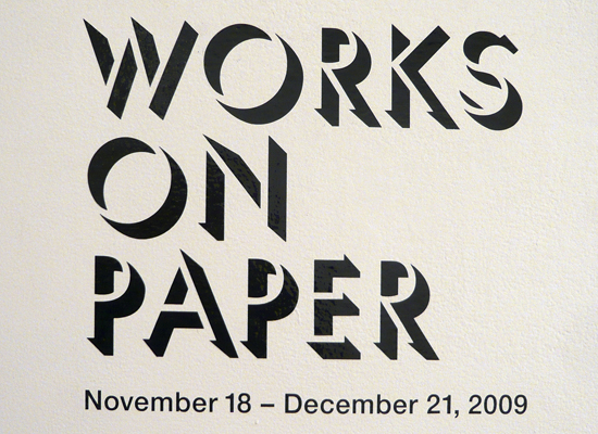 Works on Paper 2009